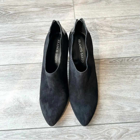 FRANCO SARTO  VELLA Black Leather Ankle Boots - Picture 3 of 15